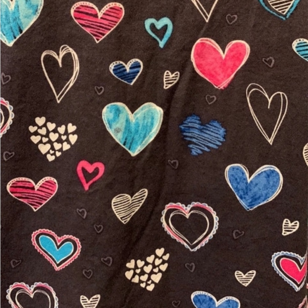 Code Happy Multi Hearts Scrub Top - Picture 4 of 5